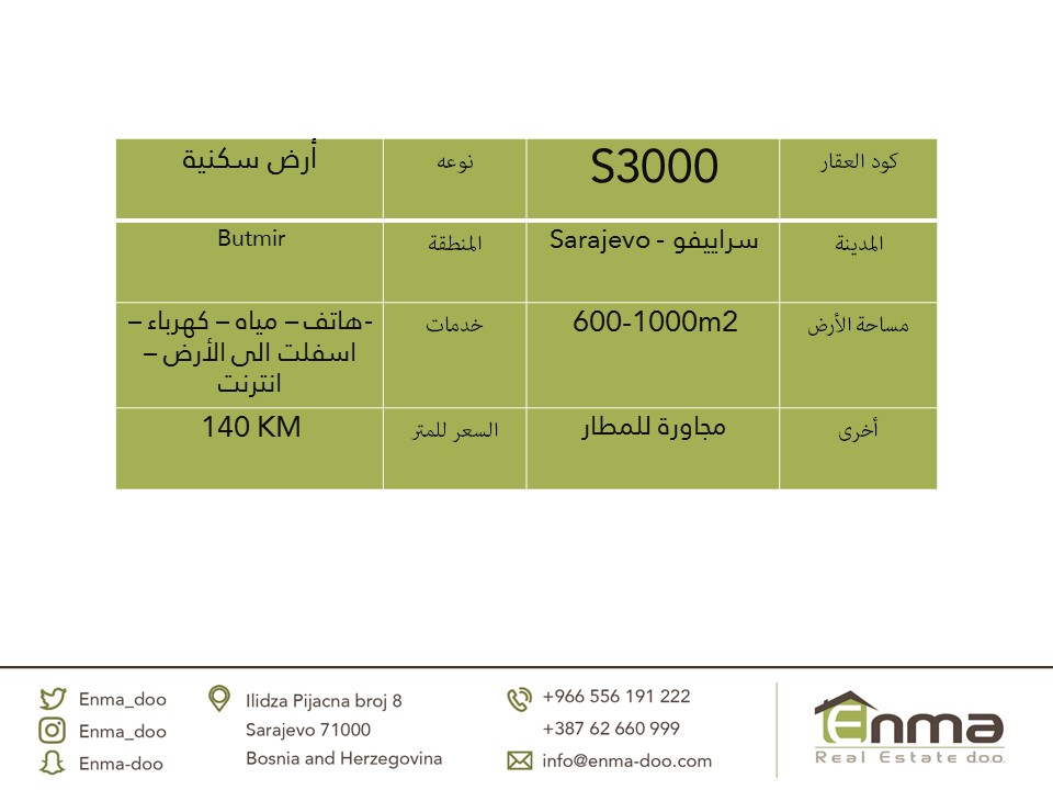 مخطط سكني بالقرب من المطار في سراييفو